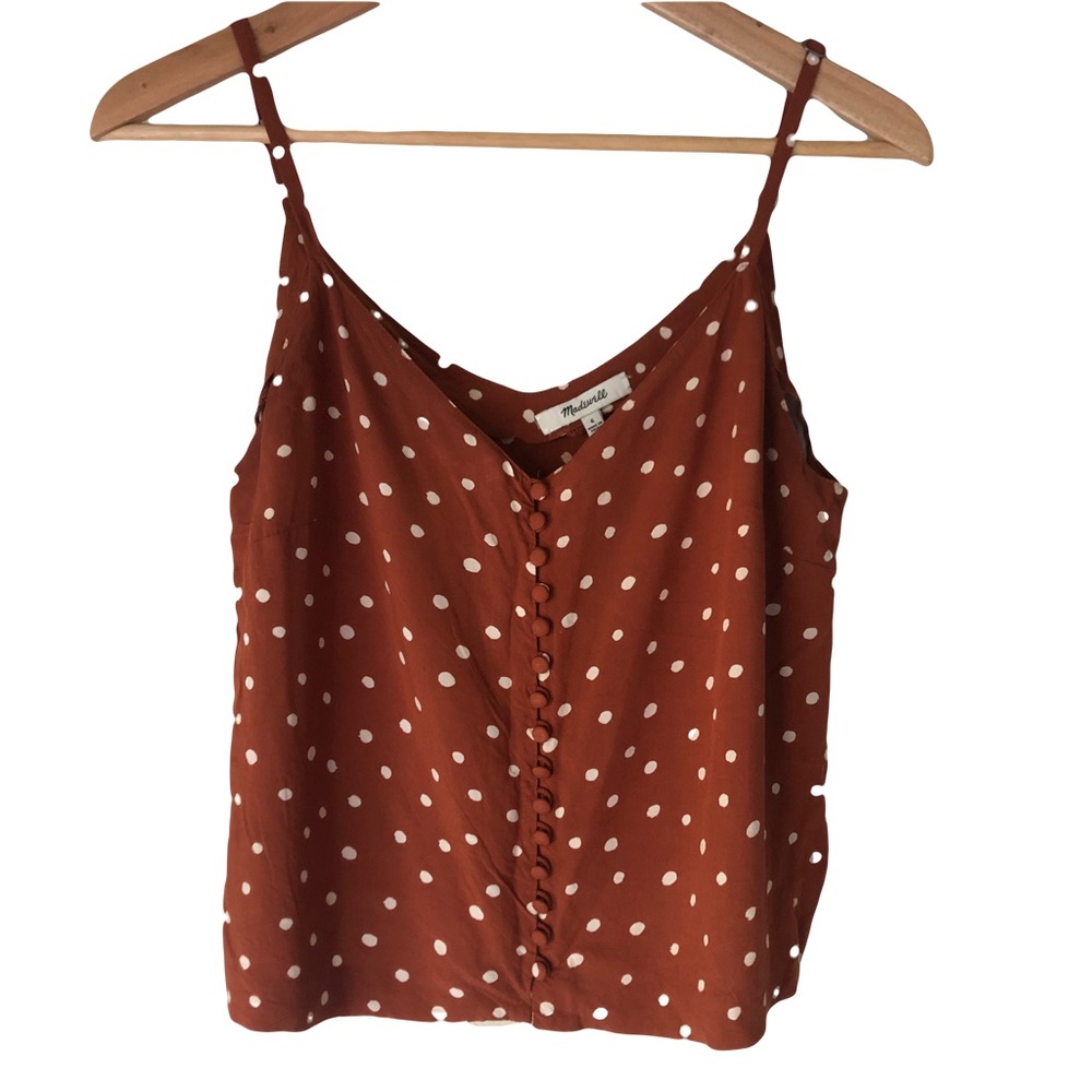 Madewell brown polka dot tank